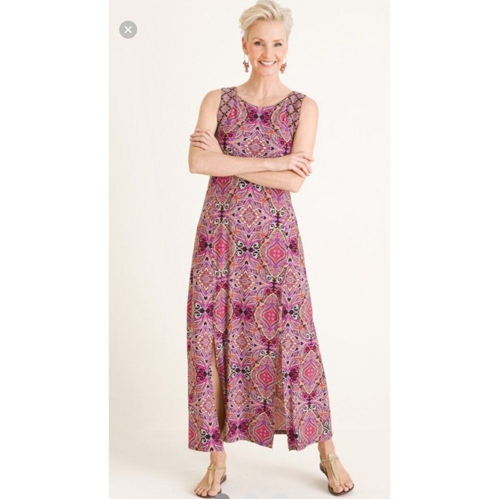 NWT Chico’s Multicolor Tile Maxi Dress